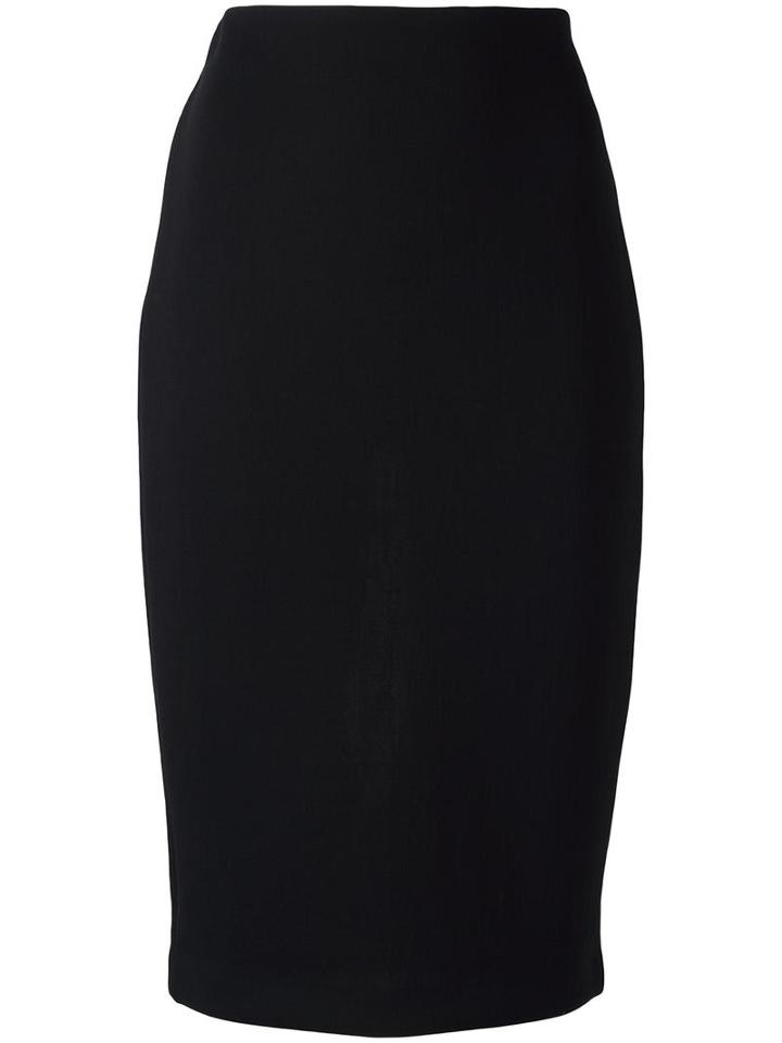 Mcq Alexander Mcqueen Classic Pencil Skirt, Women's, Size: Medium, Black, Polyamide/polyester/spandex/elastane