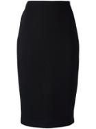 Mcq Alexander Mcqueen Classic Pencil Skirt, Women's, Size: Medium, Black, Polyamide/polyester/spandex/elastane