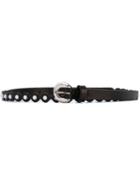 Orciani Studded Belt, Women's, Size: 75, Black, Leather