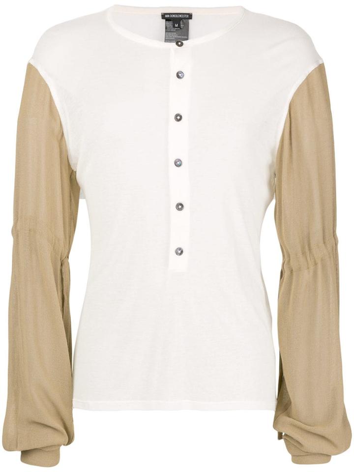 Ann Demeulemeester Button-up Jumper - Nude & Neutrals