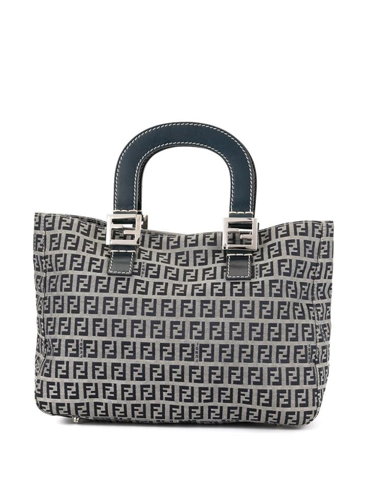Fendi Pre-owned Zucca Pattern Tote Bag - Grey