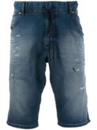 Diesel D-krooshor Denim Shorts - Blue