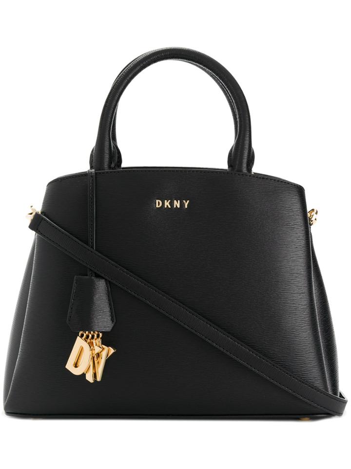 Dkny Medium Logo Tote Bag - Black
