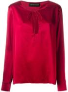 Alexandre Vauthier Tie-neck Keyhole Blouse