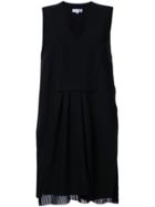 Carven V-neck Dress - Black