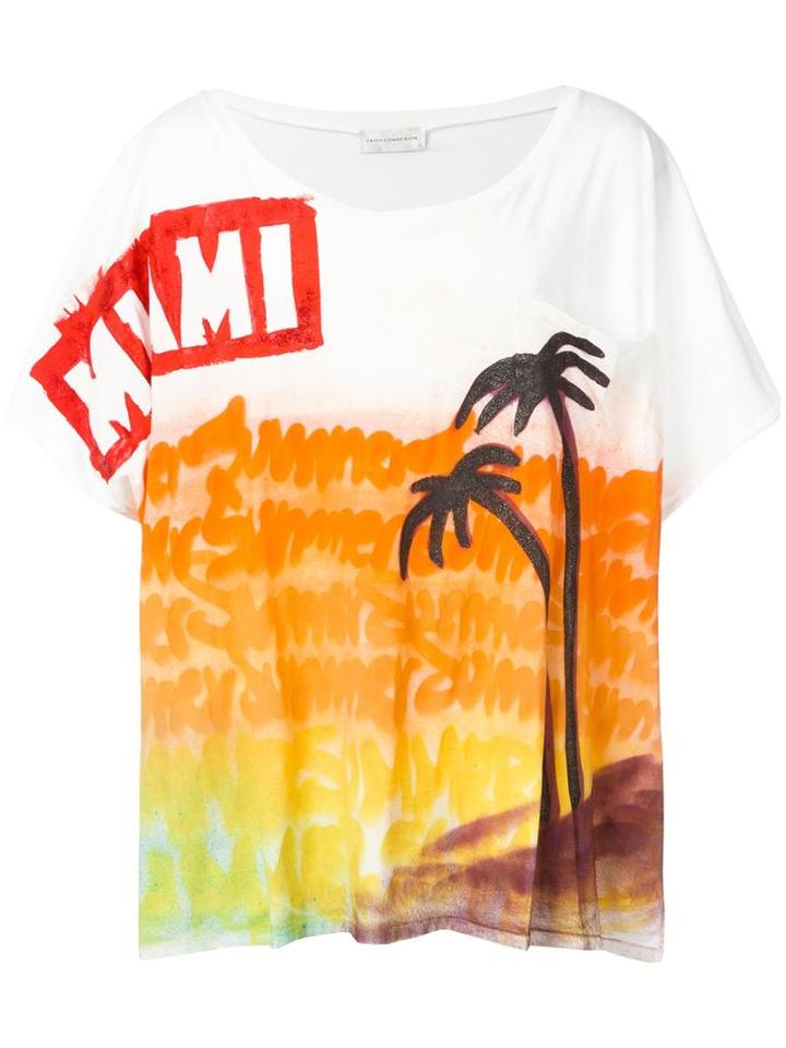 Faith Connexion Beach Print T-shirt, Men's, Size: Xs, Nude/neutrals, Cotton