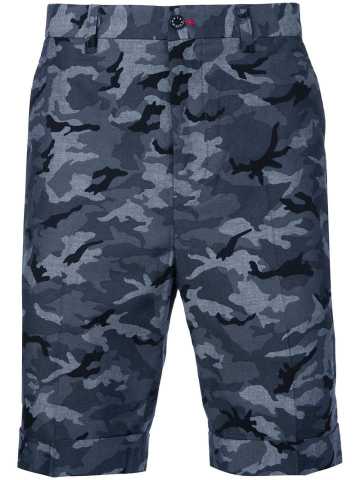 Loveless - Camouflage Shorts - Men - Cotton - 2, Blue, Cotton