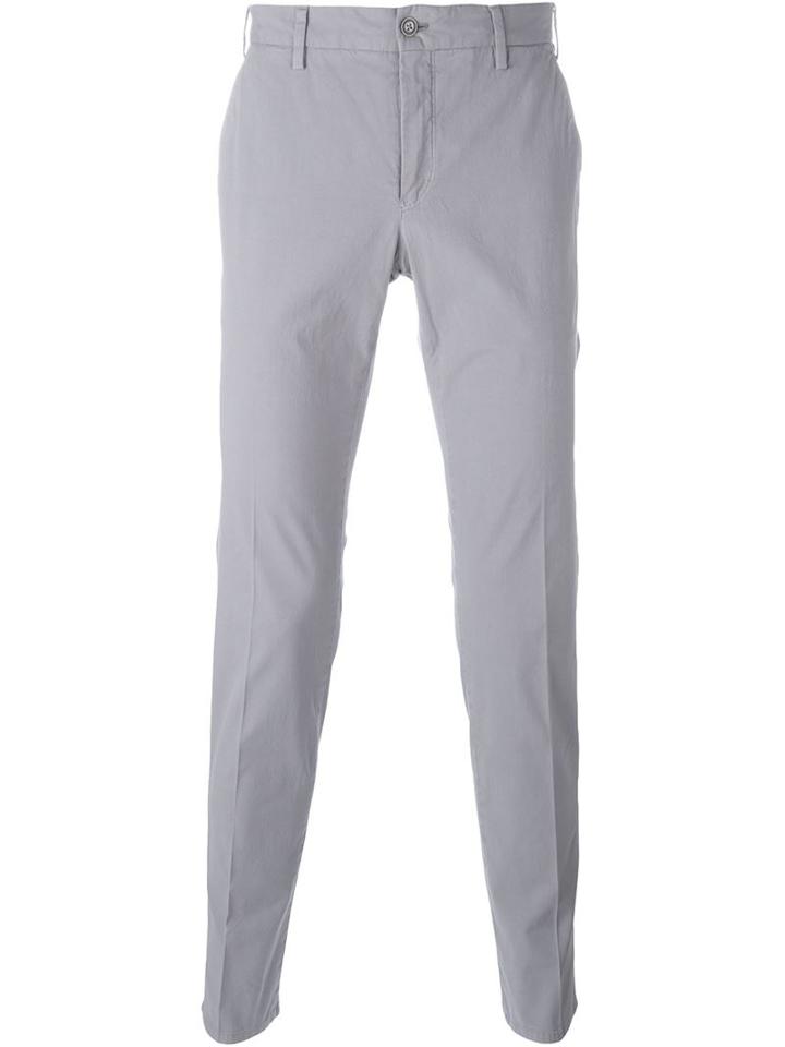 Pt01 Classic Slim Chinos, Men's, Size: 50, Grey, Cotton/spandex/elastane