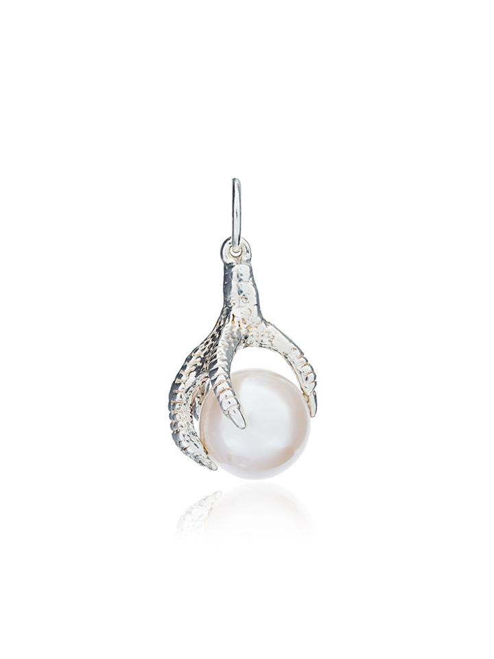 Maria Nilsdotter Goldplated Silver With Pearl Claw Earring - Metallic