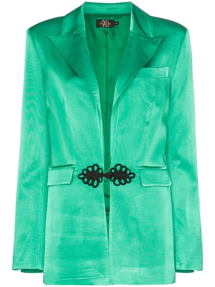 De La Vali Dean Frog-closure Blazer - Green