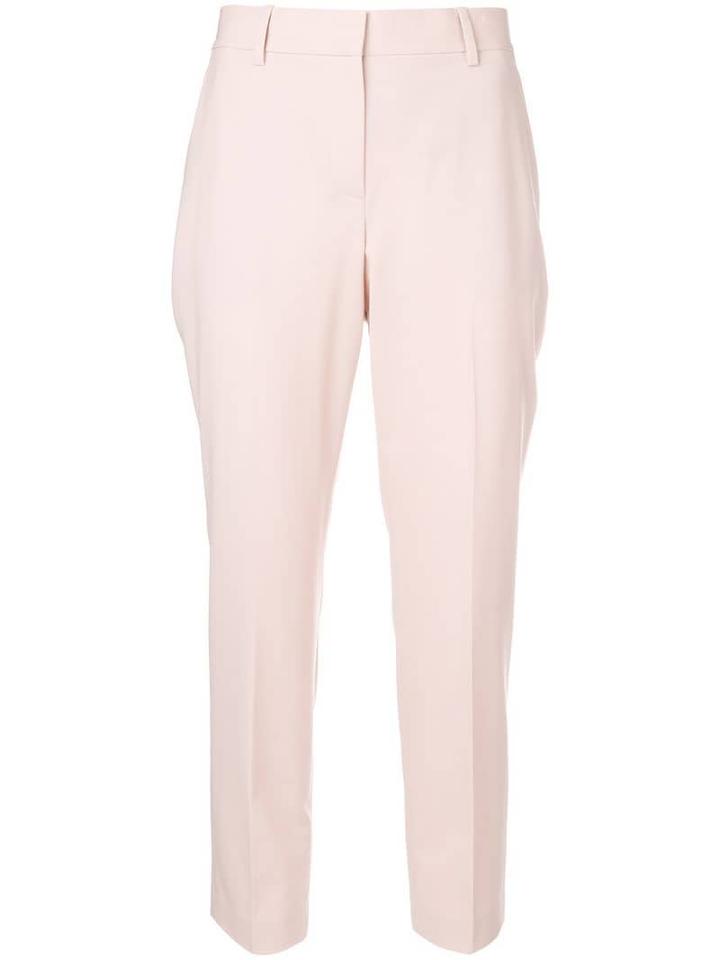 Theory Cropped High Waisted Trousers - Pink