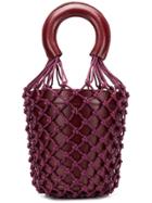 Staud Net-layered Bucket Bag - Purple