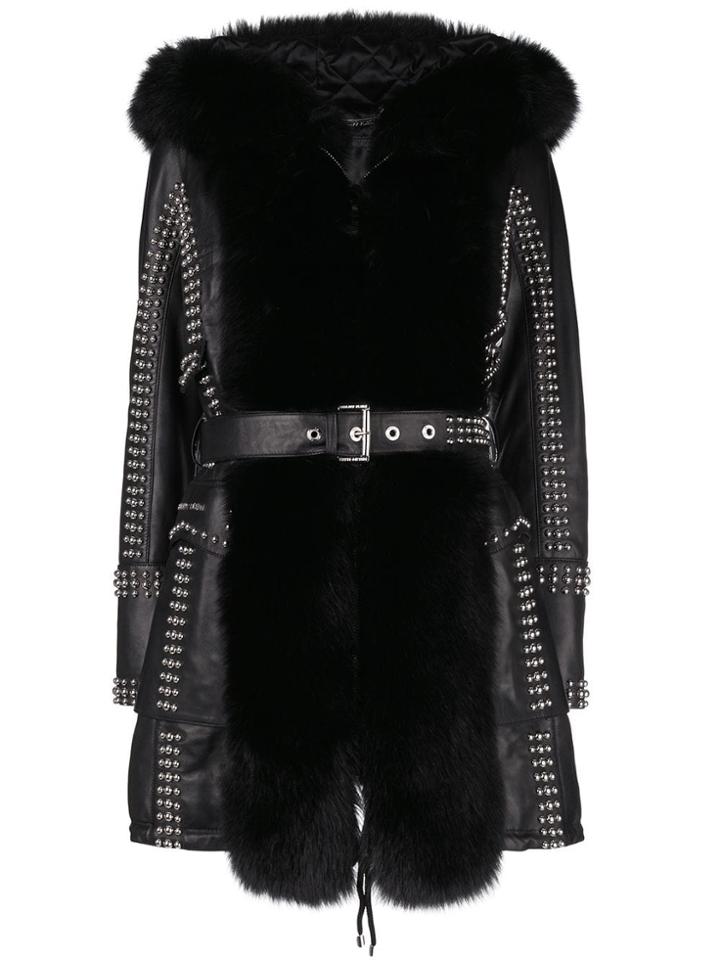 Philipp Plein Pray You Catch Parka - Black