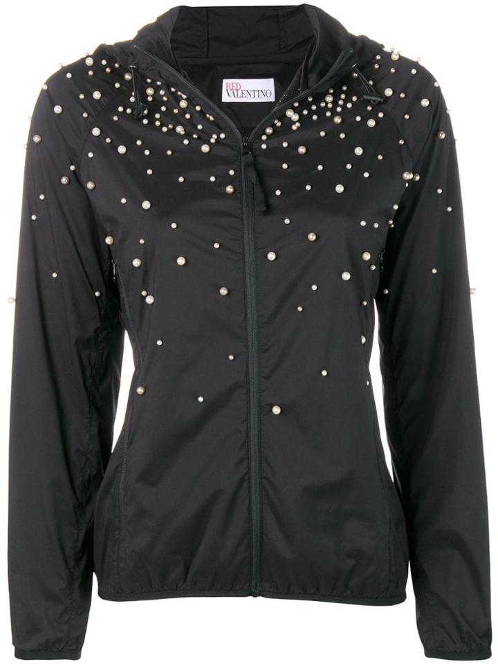 Red Valentino Faux-pearl Embellished Jacket - Black
