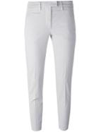 Dondup Cropped Trousers, Women's, Size: 27, Grey, Cotton/spandex/elastane