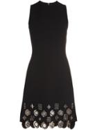 David Koma Embellished Hem Sleeveless Dress, Women's, Size: 8, Black, Spandex/elastane/acetate/viscose