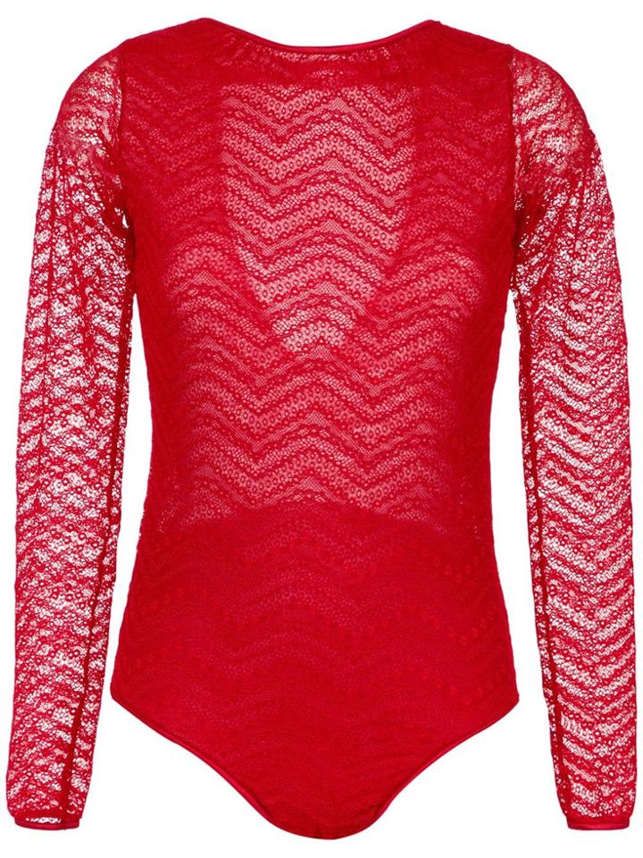 Andrea Bogosian Long Sleeved Bodysuit - Red