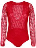 Andrea Bogosian Long Sleeved Bodysuit - Red