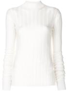 Theory Ribbed Turtleneck Sweater - White
