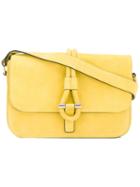 Tila March - Romy Shoulder Bag - Women - Cotton/calf Suede - One Size, Yellow/orange, Cotton/calf Suede