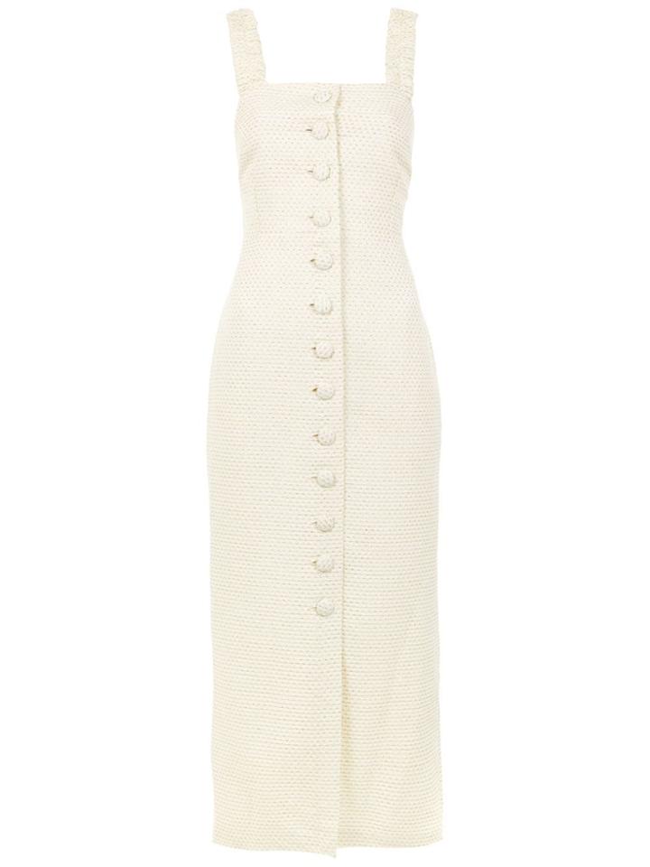 Framed Candy Crush Midi Dress - White
