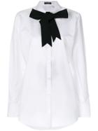 Dolce & Gabbana Contrast Pussybow Shirt - White
