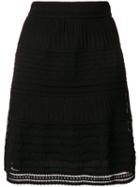 M Missoni - Layered Open Embroidery A-line Skirt - Women - Cotton/polyamide/polyester/viscose - 38, Black, Cotton/polyamide/polyester/viscose