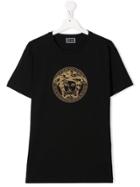 Young Versace Teen Medusa Logo T-shirt - Black