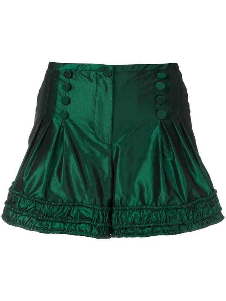 Giorgio Armani Pre-owned Ruched Short Shorts - Green