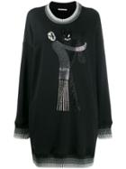 Marco De Vincenzo Oversized Embellished Sweatshirt - Black