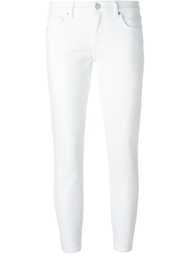 Victoria Victoria Beckham Ankle Skinny Jeans, Women's, Size: 27, White, Cotton/spandex/elastane