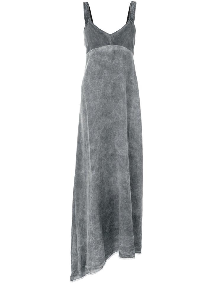 Lost & Found Ria Dunn - V-neck Oversized Dress - Women - Cotton/tencel - S, Grey, Cotton/tencel