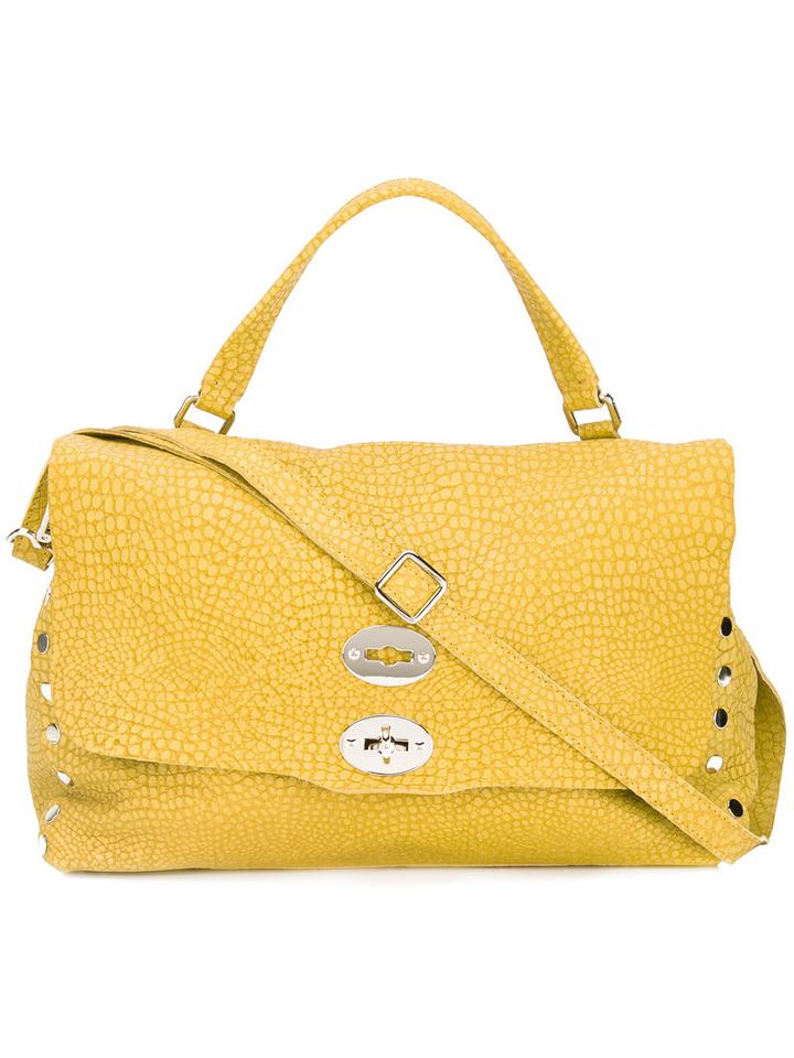 Zanellato Large Shoulder Bag, Women's, Yellow/orange, Calf Leather