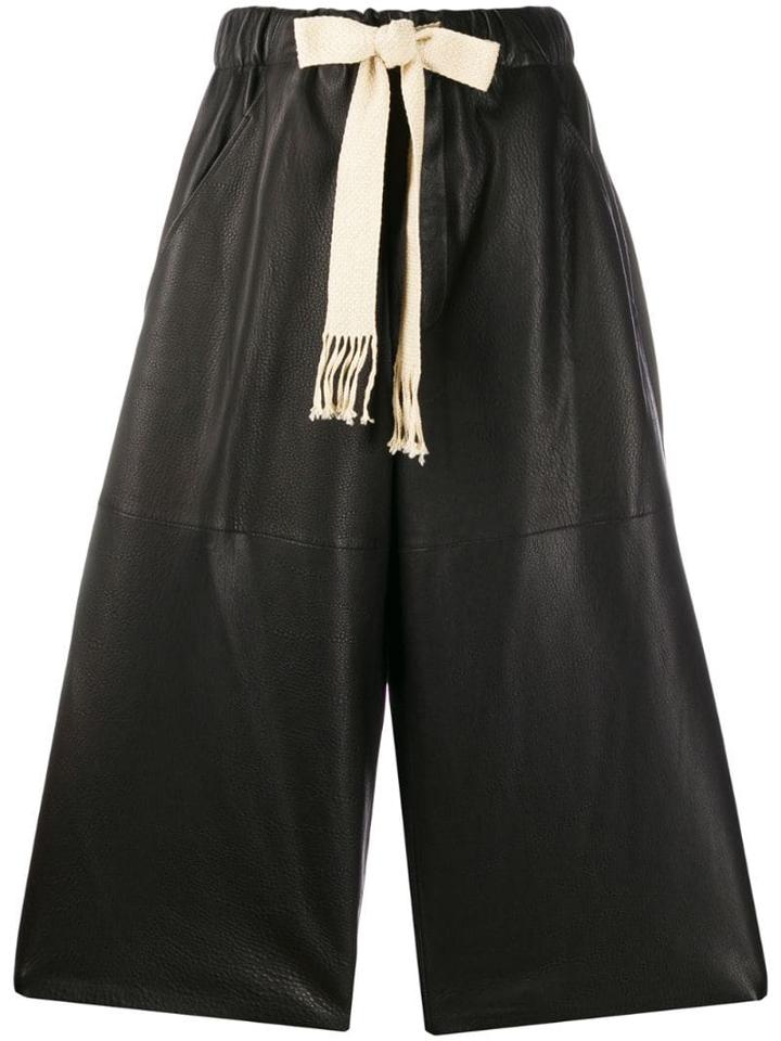 Loewe Cropped Wide Leg Trousers - Black
