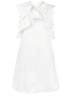 Marni Sleeveless Ruffled Dress - White