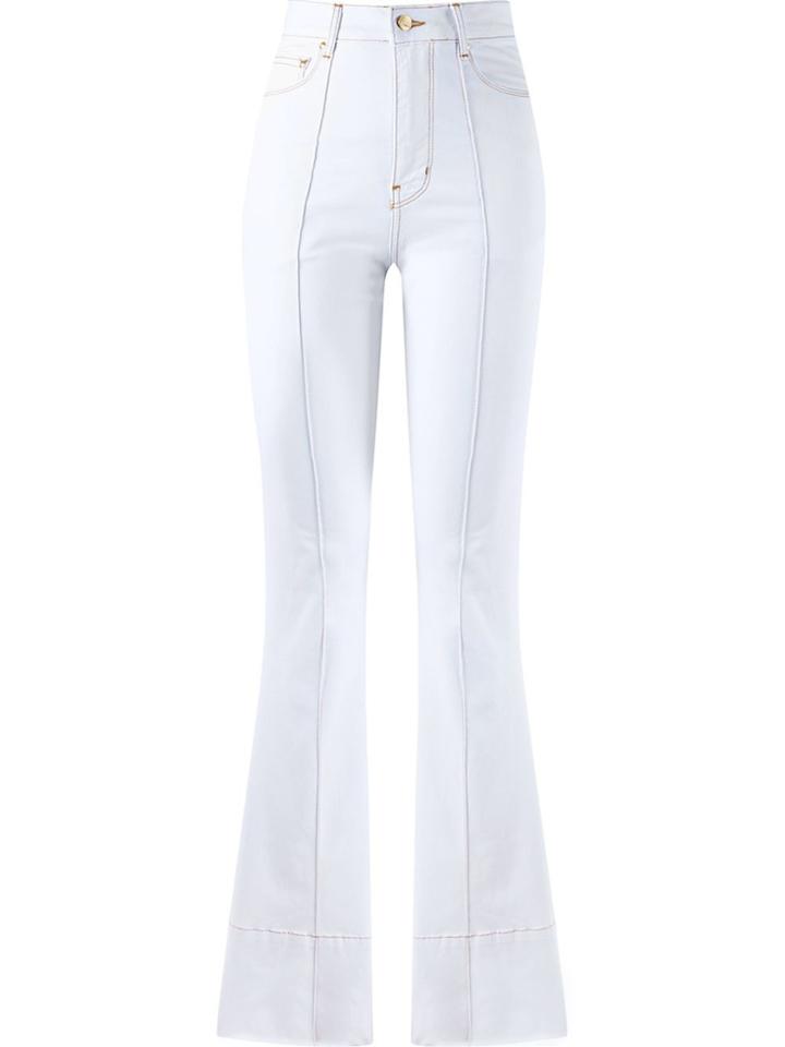 Amapô High Waist Flared Jeans - White