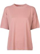 Mansur Gavriel Short Sleeve Knitted Top - Pink & Purple
