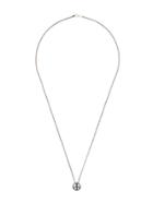 Rosa Maria Peace & Love Sign Pendant Necklace - Metallic