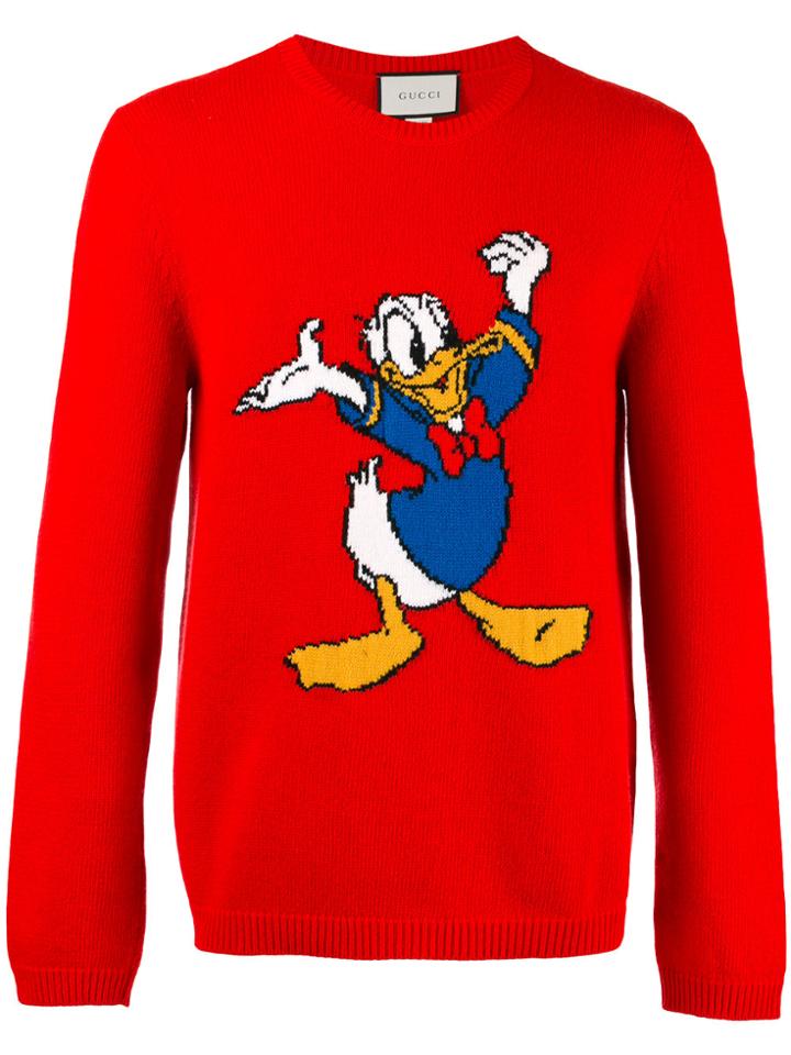 Gucci Sweater With Donald Duck - Red