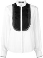Karl Lagerfeld Organza Plastron Poplin Shirt - White