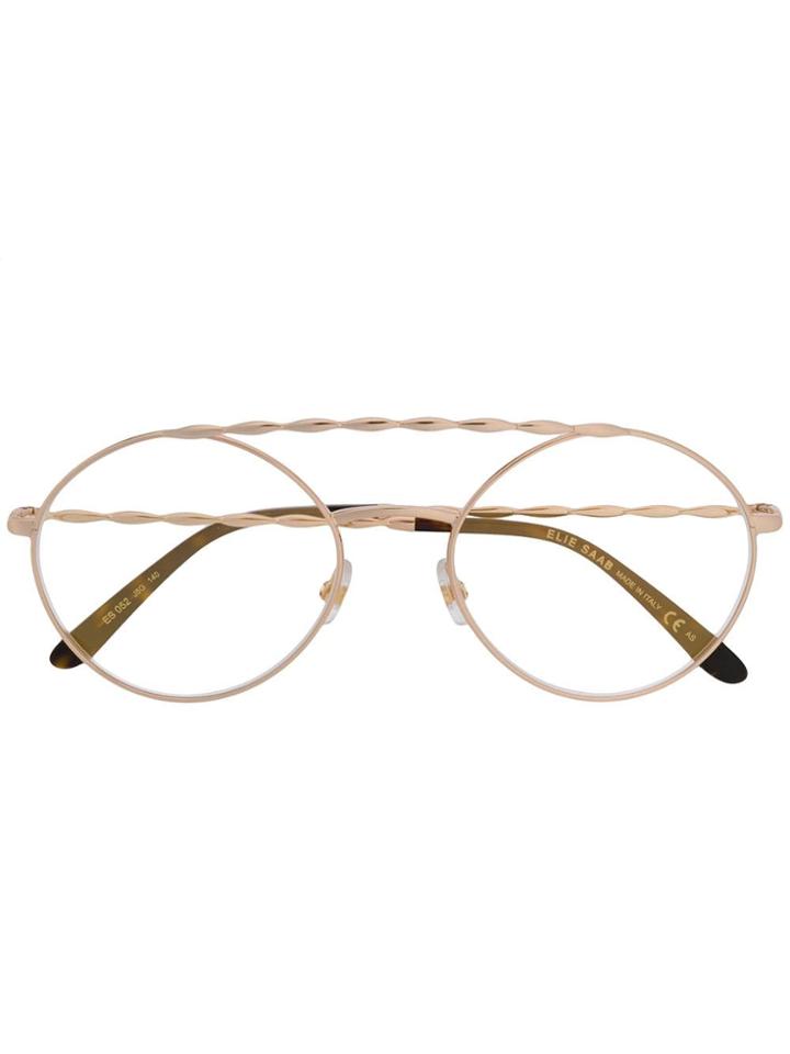 Elie Saab Carved Glasses - Gold