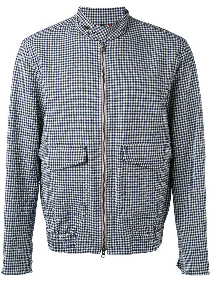 Fay - Gingham Jacket - Men - Cotton/lyocell/polyimide - Xl, White, Cotton/lyocell/polyimide