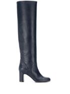L'autre Chose Thigh-high Block Heel Boots - Blue