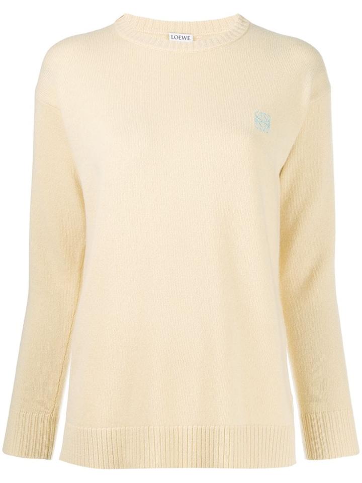 Loewe Long Sleeved Knit Top - Yellow