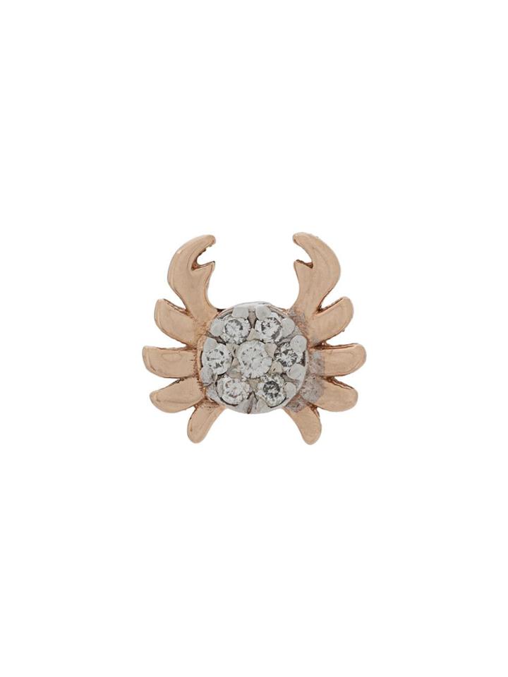 Kismet By Milka 14kt Rose Gold Cancer - The Crab Diamond Stud
