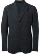 Giorgio Armani Three Button Blazer, Men's, Size: 56, Grey, Polyester/spandex/elastane/virgin Wool