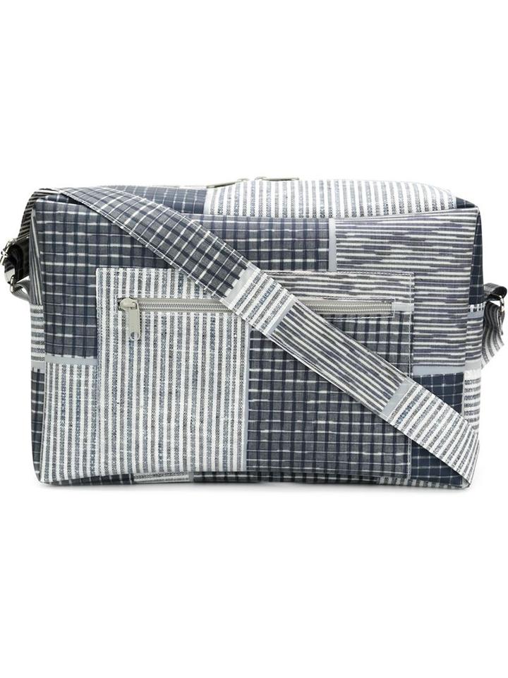 Luisa Cevese Riedizioni Patchwork Shoulder Bag, Women's, Blue, Rubber