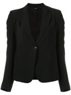 Uma Raquel Davidowicz Lace Up Details Blazer - Black