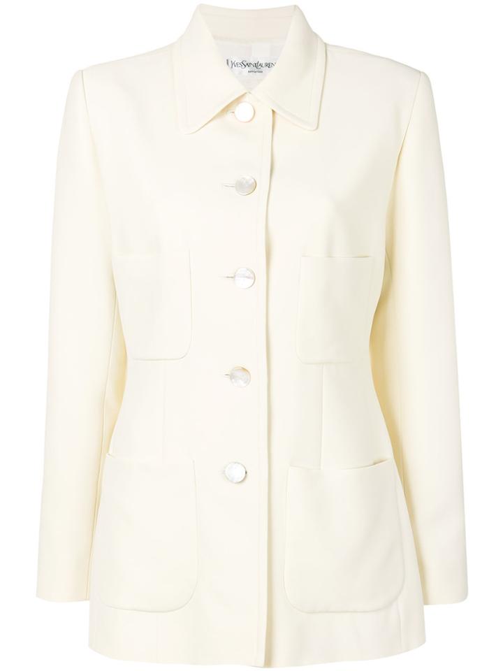 Yves Saint Laurent Vintage Patch Pockets Jacket - White