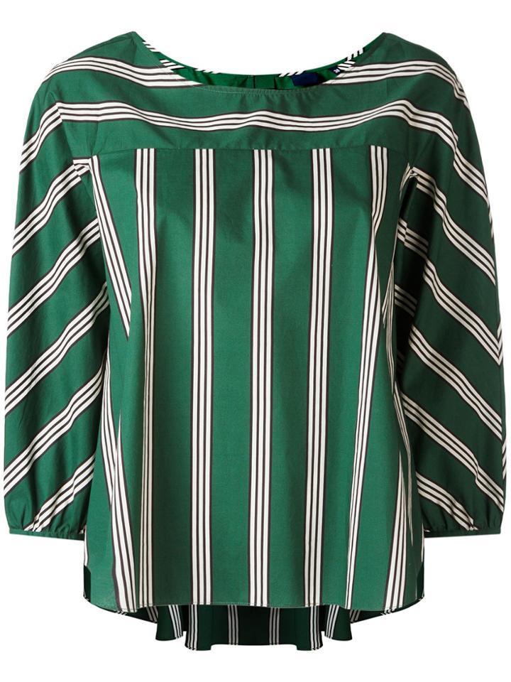 Aspesi Striped Oversized Top - Green